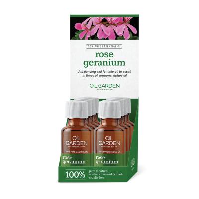 Oil Garden Essential Oil Rose Geranium 25ml x 8 Display